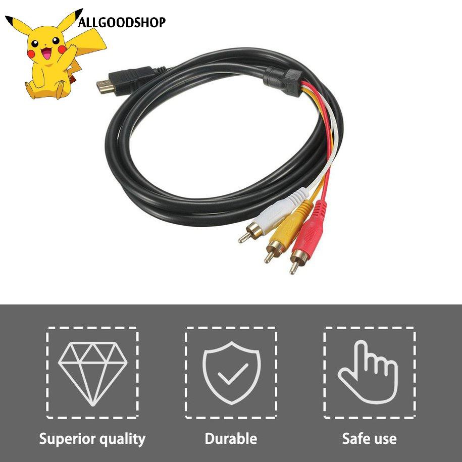 Cáp Chuyển Đổi Âm Thanh Tv Hdtv Dvd 1080p Hdmi Sang Giắc 3 RCA 1.5m