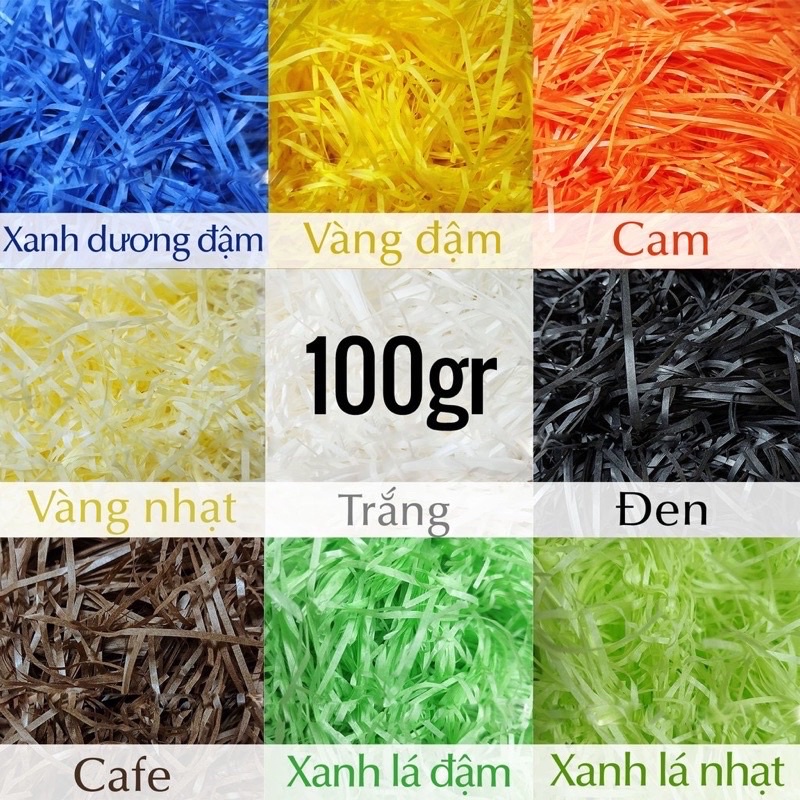 100g giấy rơm trăng trí giỏ quà,lẵng hoa quả,hộp quà