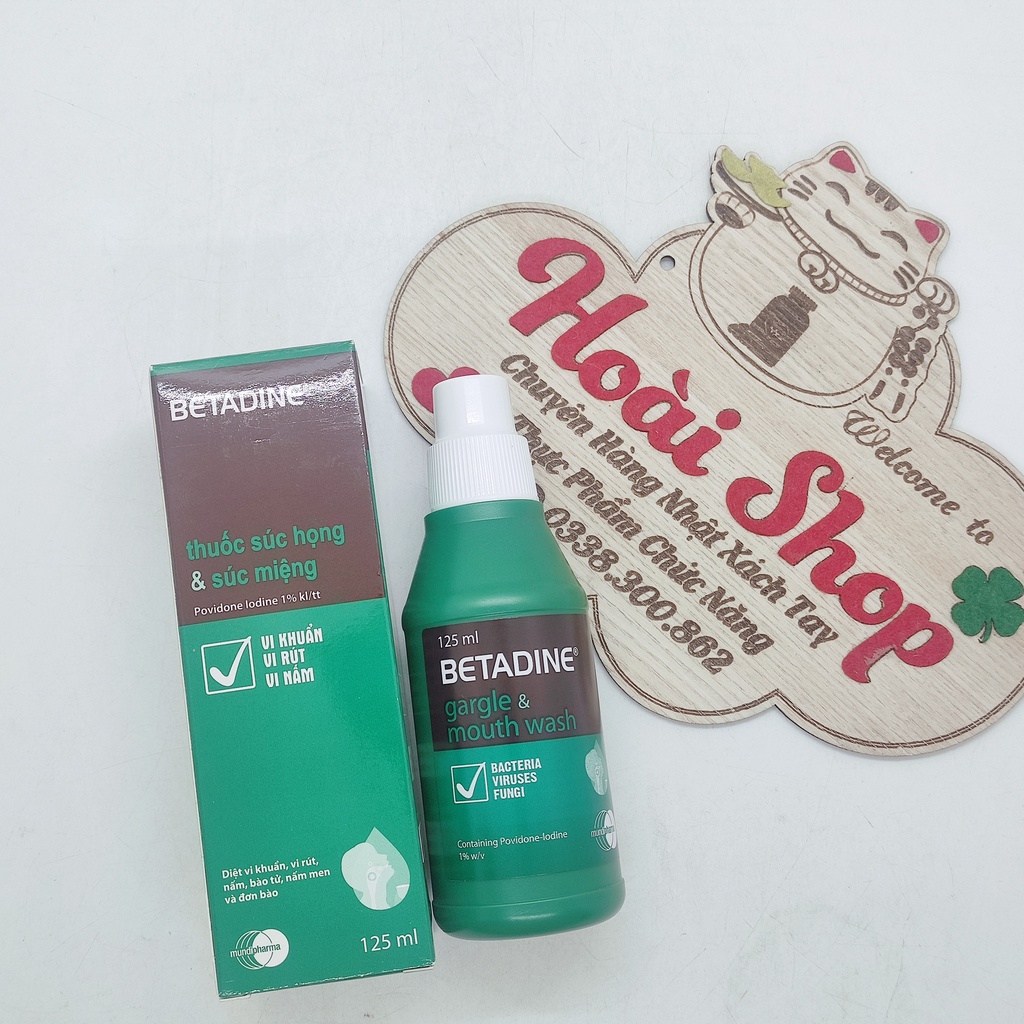 Nước súc miệng Betadine chai 125ml