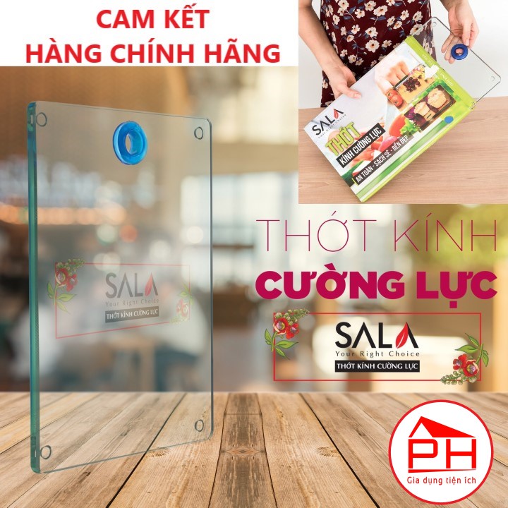 (Chính hãng) Thớt kính cường lực SALA (Dầy 1,2cm) Chịu lực tốt siêu bền sạch sẽ an toàn thực phẩm - Gia dụng Phước Hòa