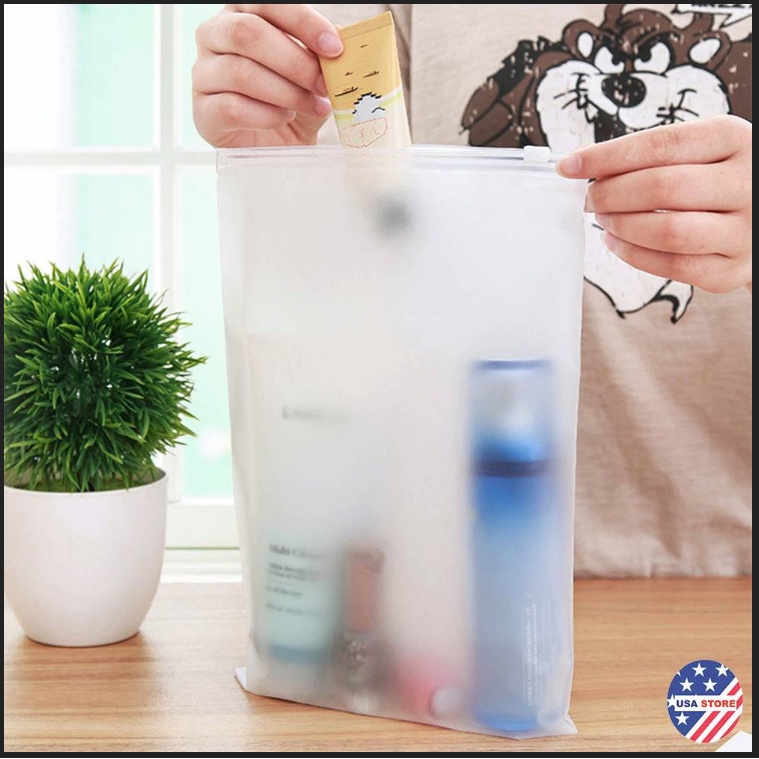 TÚI KHÓA ZIP Cao Cấp Cho Shop Quần Áo - Zipper Lụa Mờ Trắng Có Khóa Kéo - Đựng Đồ Ướt Du Lịch Chống Bụi, Nước