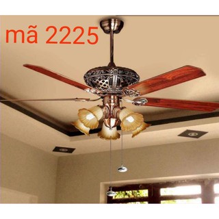 Quạt trần đèn phoenix động cơ dc 2 chiều gió 90w tặng kèm bóng led tặng móc cao su treo quạt