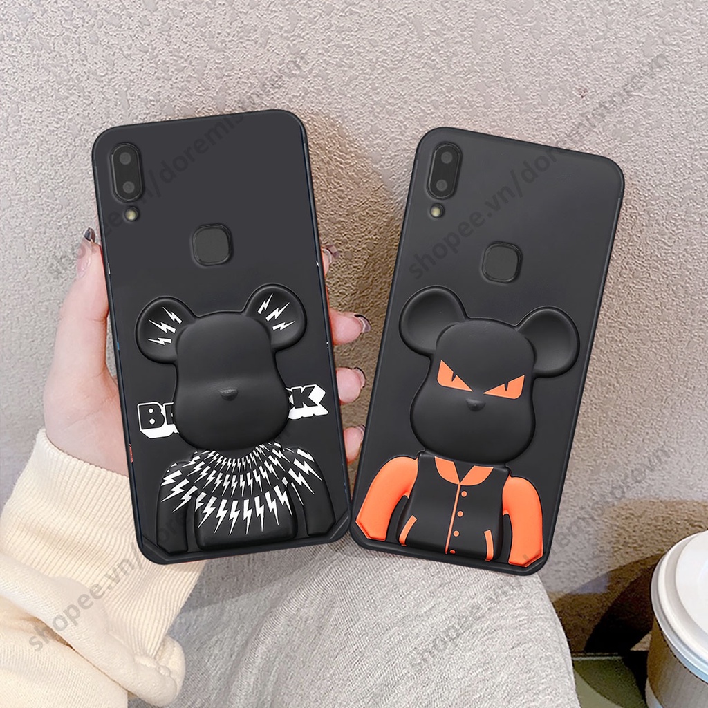 Ốp lưng Vivo V9 / V9 Youth hình kaws, kith, bear brick nổi 3D phong cách độc đáo