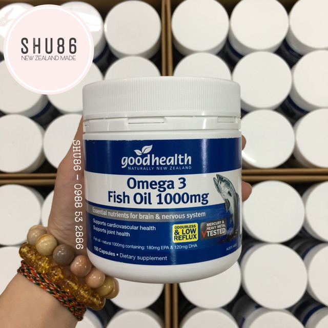 Dầu cá Goodhealth Omega 3 Fish Oil 1000mg 150 viên của New Zealand