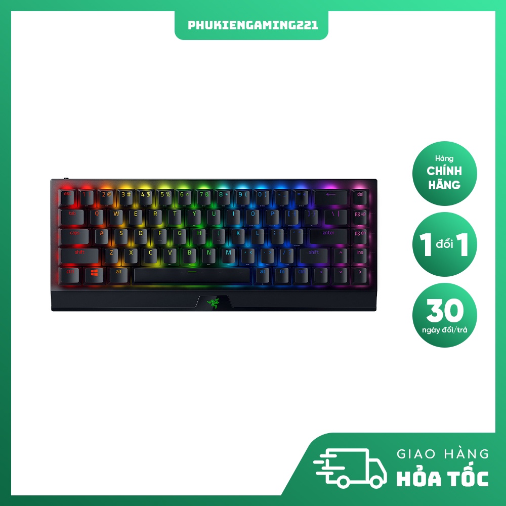Bàn Phím Cơ Máy Tính Không Dây - Razer Blackwidow v3 Mini HyperSpeed  - Hàng Chính Hãng FPT