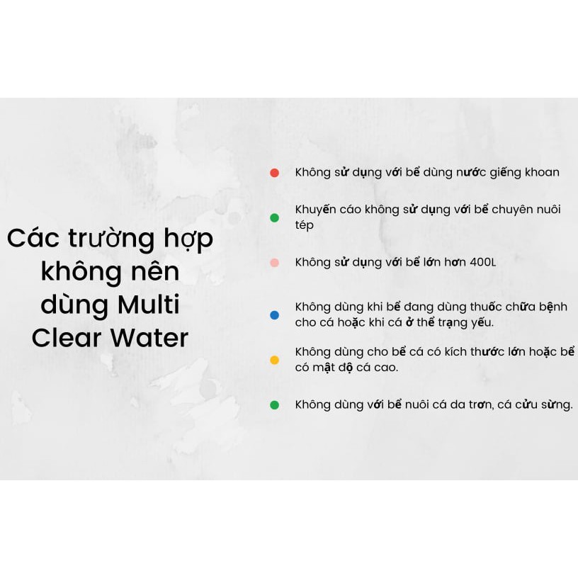 [Mã PETMST5 giảm 10% đơn 199K] Multi Clear Water | Chế phẩm khử màu lũa - khử bụi - làm trong nước nhanh chóng