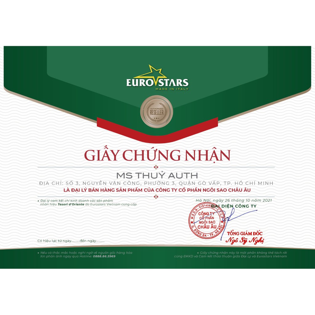 [Hàng Chính Hãng] Set Nến Thơm Lưu Hương Nước Hoa Ý Tesori D Oriente 110g (3 Hũ - 3 mùi hương)