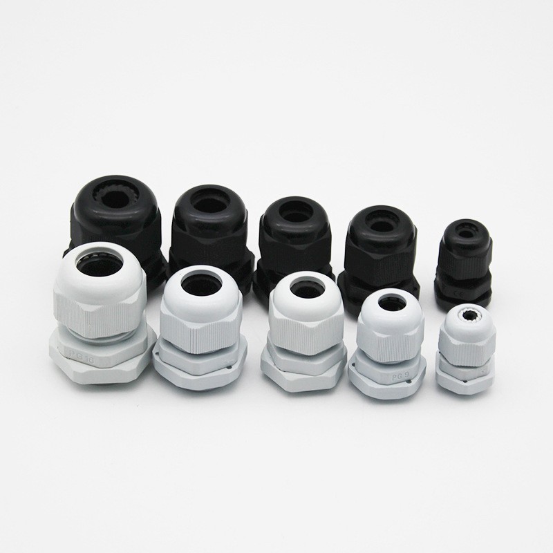 Set 10 Đầu Nối Dây Cáp Nhựa Chống Nước IP68 PG7 Cho 3-6.5mm PG9 PG11 PG19 PG21