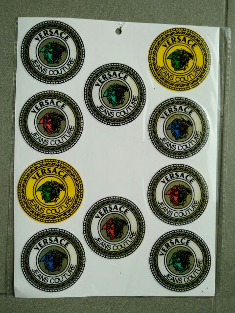 Bộ lô gô trang trí xe máy chữ versace