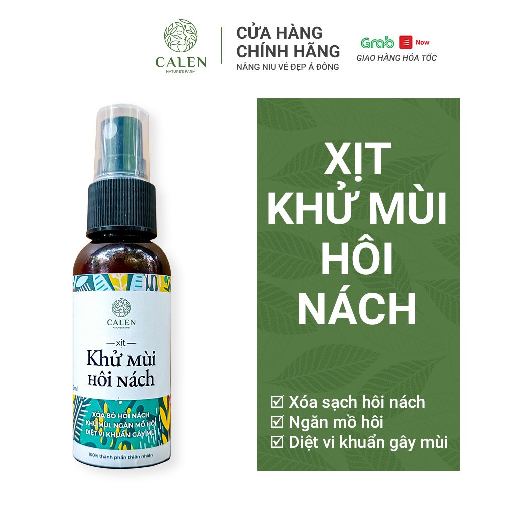 Xịt khử mùi hôi nách Calen ngăn ngừa mồ hôi xử lí vi khuẩn gây mùi chai xịt 50ml
