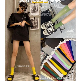 Vớ len gân tăm nhỏ cổ cao (dài)-Chất cotton,mỏng thoáng, hút mùi hàng loại 1[ TẤT HOT]