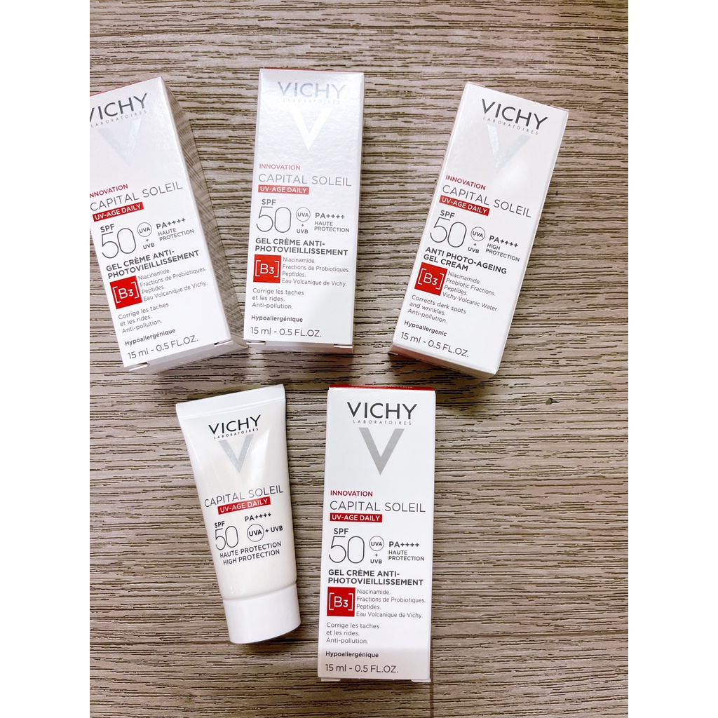 Gel Chống Nắng Vichy Bảo Vệ Da, Ngừa Thâm Nám Capital Soleil UV Age Daily SPF 50