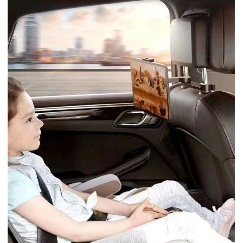 Khung kẹp đỡ iPad, máy tính bảng treo thanh tựa đầu ghế sau xe ô tô chính hãng baseus FUN JOURNEY BACKSEAT LAZY BRACKET