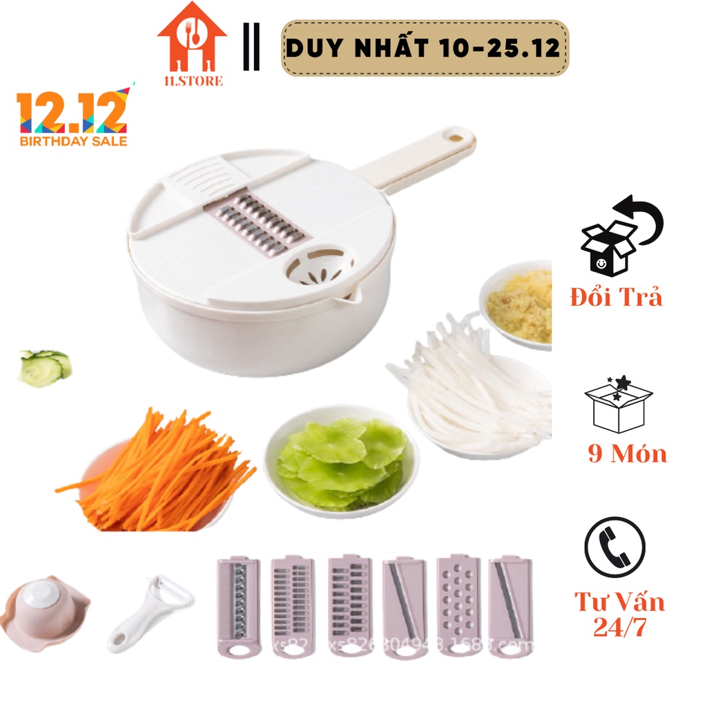 Bộ Dụng Cụ Lạo Rau Củ Đa Chức Năng Rổ Bào Cực Kì Tiện Lợi