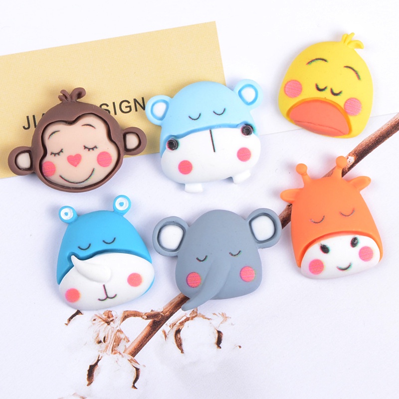 Charm gắn kẹp tóc, ốp điện thoại, đồ phụ kiện hình thú dễ thương DIY, Slime...