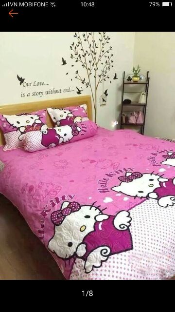 Bộ Drap+Chăn Chần Gòn Cotton (m6 m8)×2m