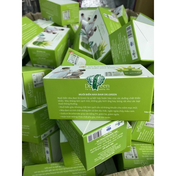 Combo 30 gói muối rửa mũi Dr.Green thêm chiết xuất lô hội