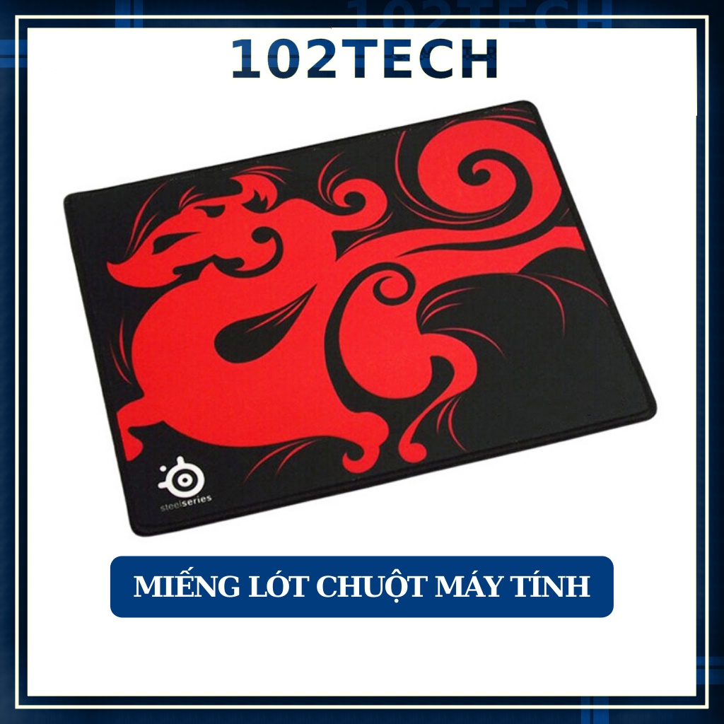 Miếng lót chuột máy tính rồng đỏ 28x25, hỗ trợ di chuột chính xác, chống trượt, bền và đẹp