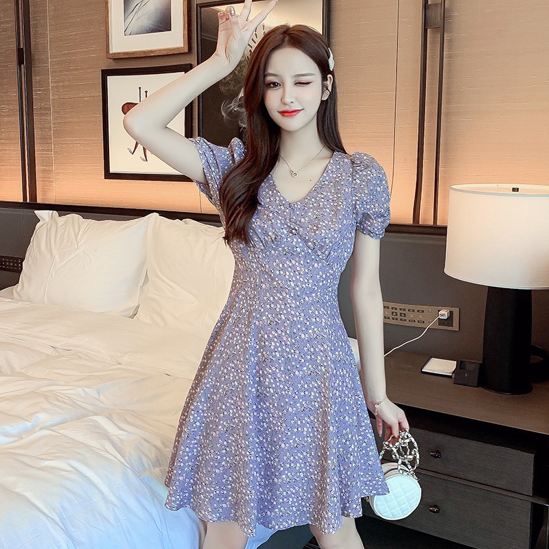 Đầm Hoa Tay Dài Thời Trang Dành Cho Nữ