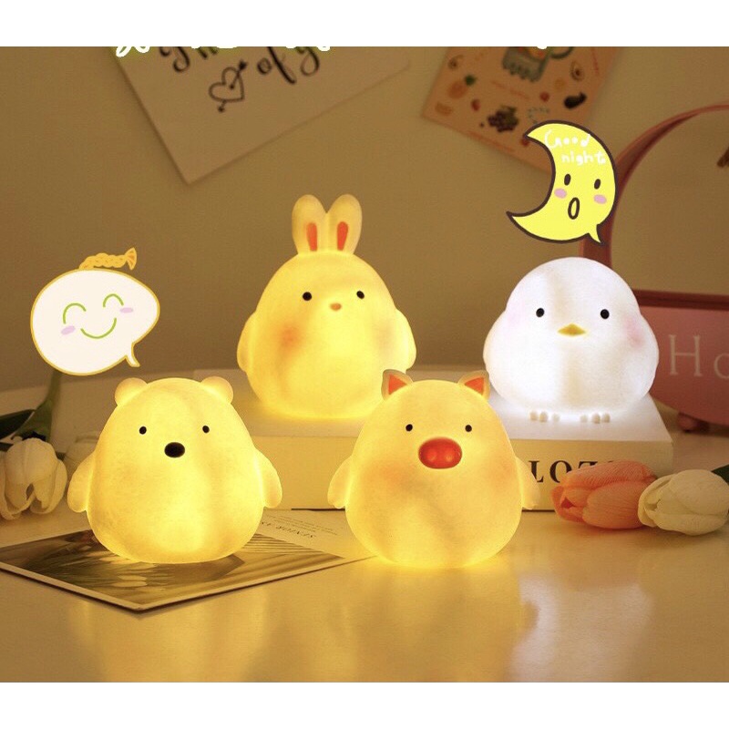 Đèn ngủ LED mini trang trí để bàn nhiều mẫu động vật đáng yêu