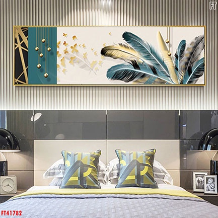 Tranh Treo Tường Tranh Đơn 1 bức Dài Trang Trí Đầu Giường Phòng Ngủ Phong Cách Hiện Đại