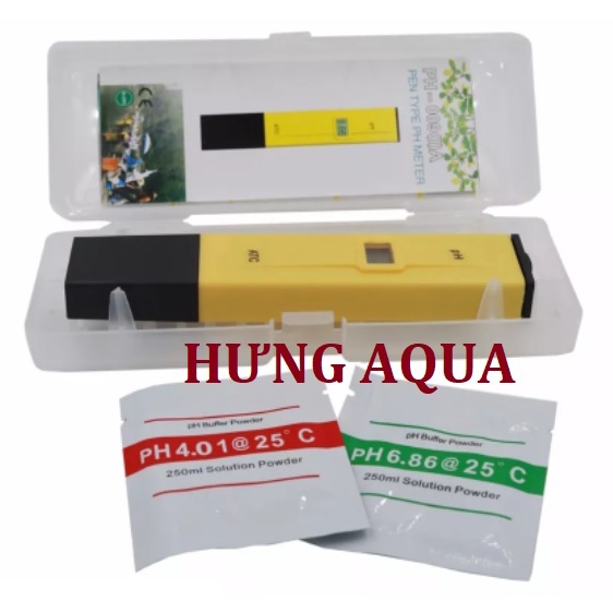 Bút đo pH, bút đo độ pH bể cá, pH meter pen kết quả nhanh và chính xác, Bộ đôi dung dịch tăng-giảm pH