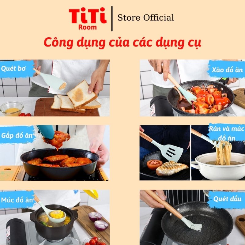 Bộ dụng cụ nhà bếp 11 món cao cấp giúp hỗ trợ công việc nấu nướng dễ dàng và thuận tiện hơn