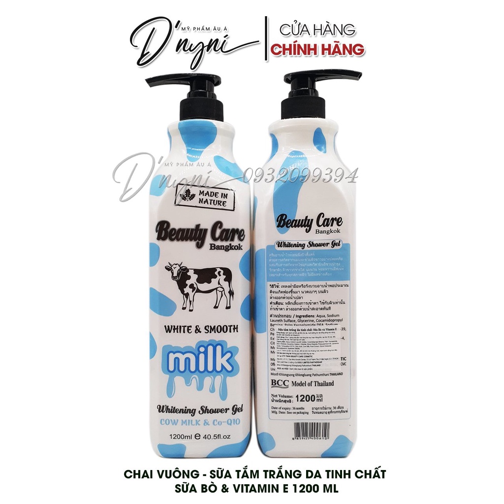 Sữa Tắm Beauty Care Bangkok White & Smooth Milk 1200ml