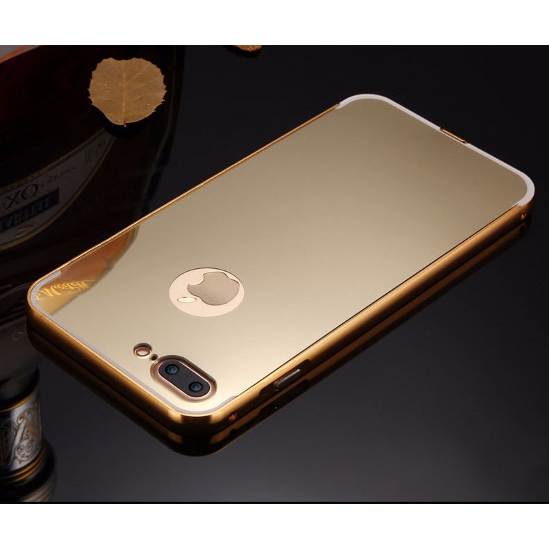 Ốp lưng iPhone 7 Plus tráng gương viền kim loại