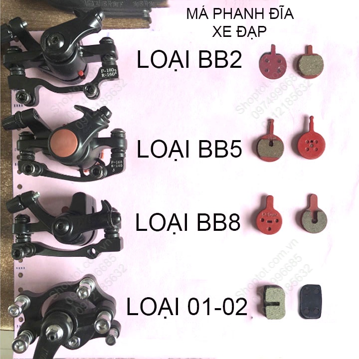 Má phanh đĩa xe đạp, có nhiều loại cho khách lựa chọn