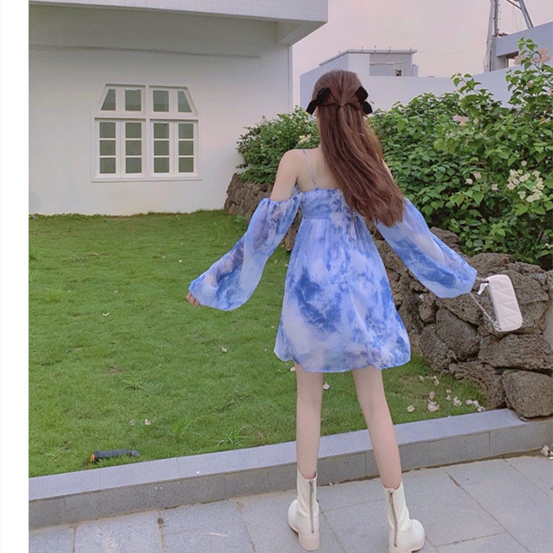 Đầm Dài Tay Trễ Vai Xinh Xắn Kiểu Pháp Dành Cho Nữ