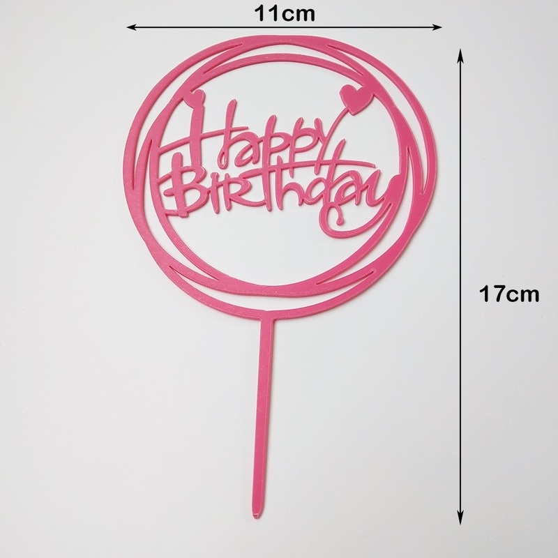 Topper Trang Trí Bánh Kem Chữ Happy Birthday