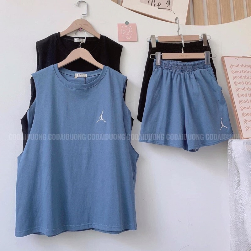 Set bộ tank top thể thao vừa thoáng vừa cá tính cờ rớt nhìn cái mê luôn | BigBuy360 - bigbuy360.vn