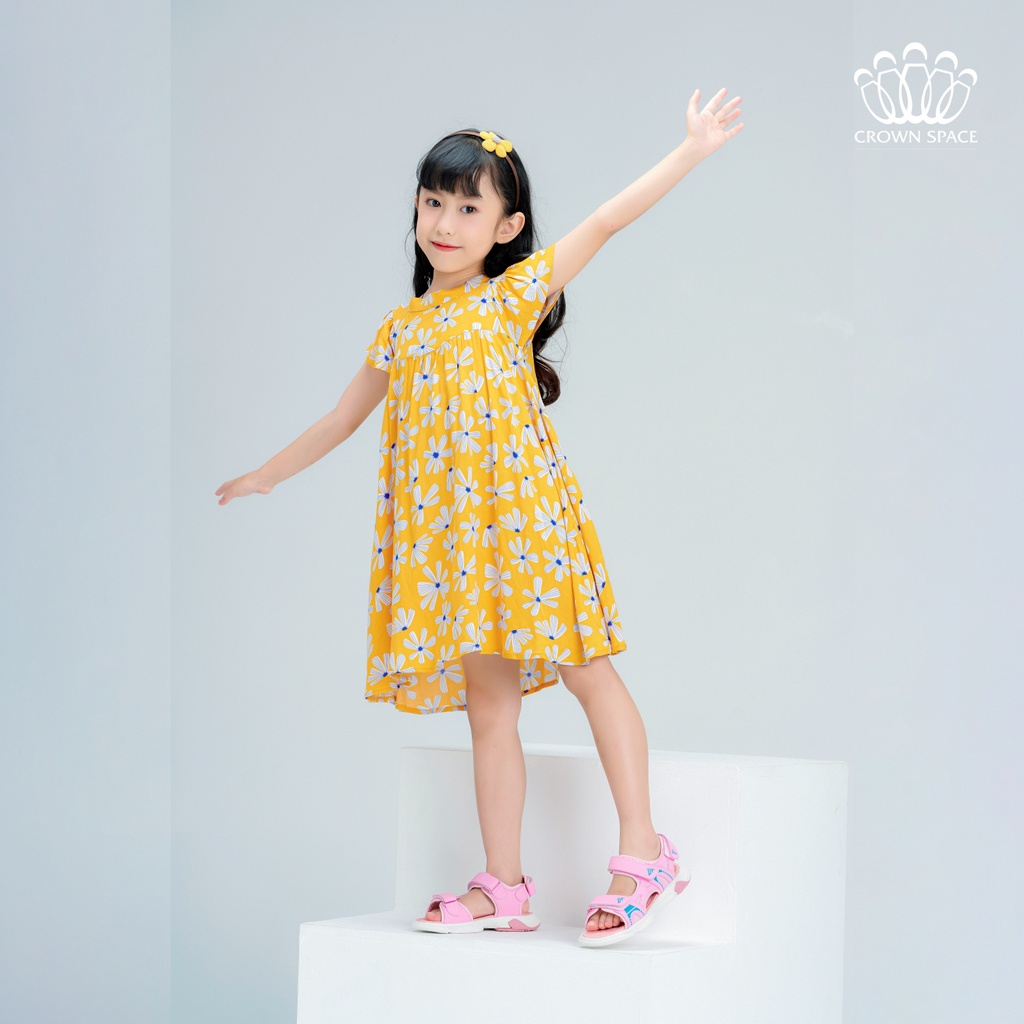 Váy Hoa Nhí Crown Space Dành Cho Bé Gái Đi Học Đi Chơi CKGS2820502 Size 13-33kg