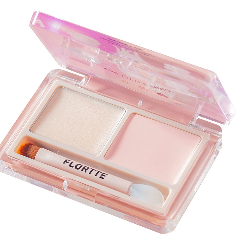 Bảng Phấn Bắt Sáng Và Tạo Khối Hai Màu Flortte