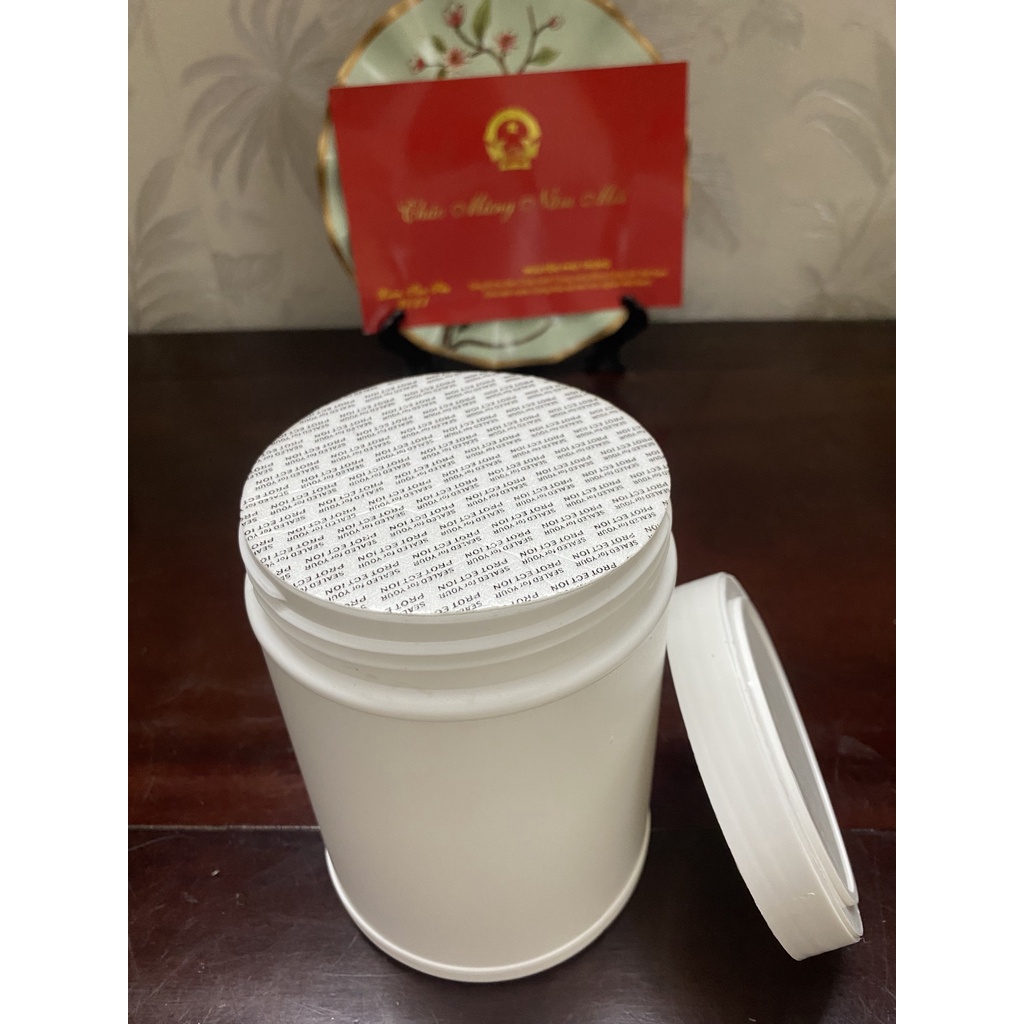 Hũ nhựa HDPE cao cấp 500gr dáng thấp  trắng đục