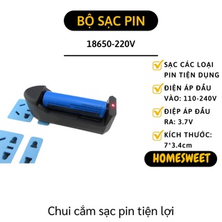Bộ sạc pin - chui cắm sạc pin lithium-ion, liri123a,18650 tự động dừng khi xong 5137