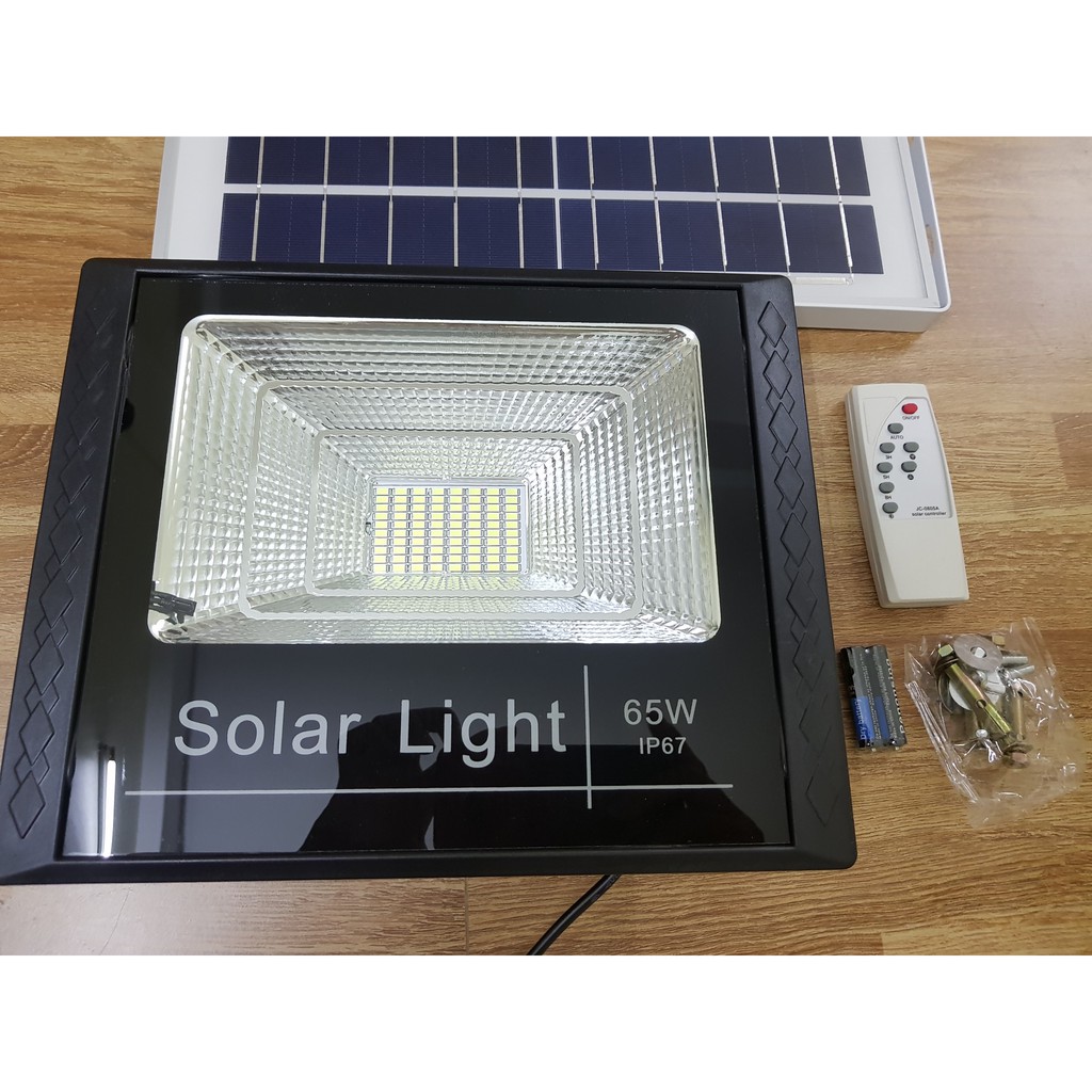 Đèn Năng Lượng Mặt Trời JD Chính Hãng 65W, Solar Light 65W  - Đèn đường công suất cao