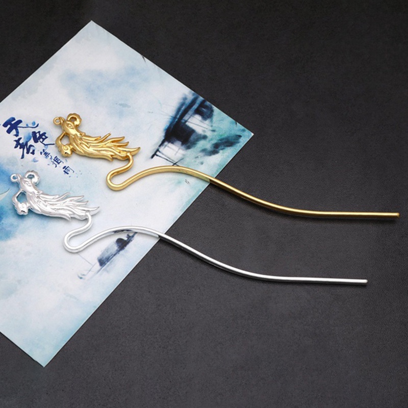 Cán trâm đầu phượng hoàng 27*165mm nguyên liệu làm trâm làm trang sức cổ trang cosplay cổ phục việt phục