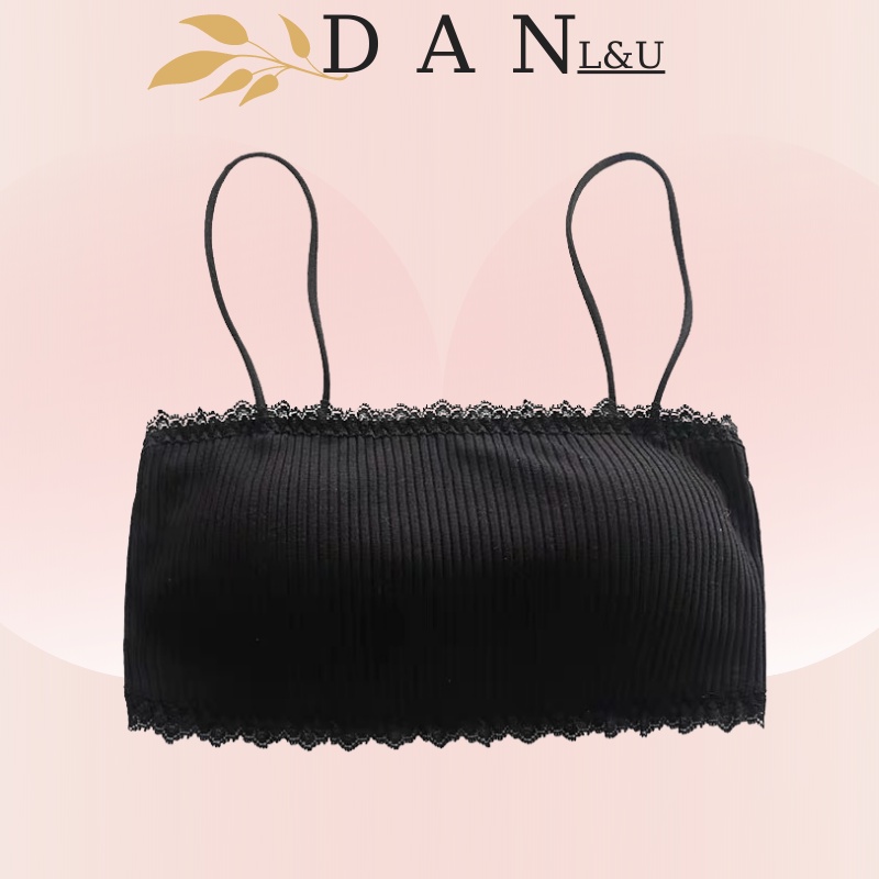 Áo Lót Ngực Bra Quây Gân Tăm Cài sau Cotton 2 Dây Học Sinh DAN L&amp;U A636