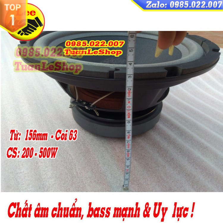 LOA BASS 2.5 TẤC MA TIN TỪ 165MM COIL 63 XƯƠNG SẮT -  BASS 25 - GIÁ 01 LOA