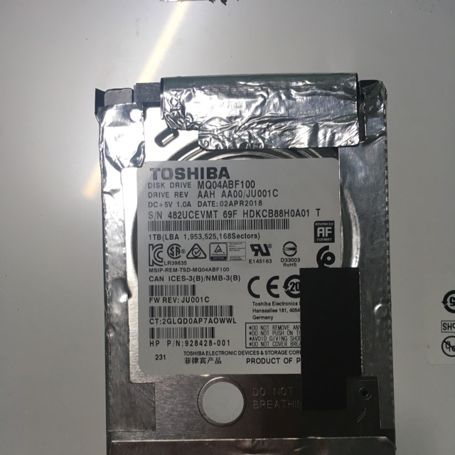 HDD laptop 1T Toshiba