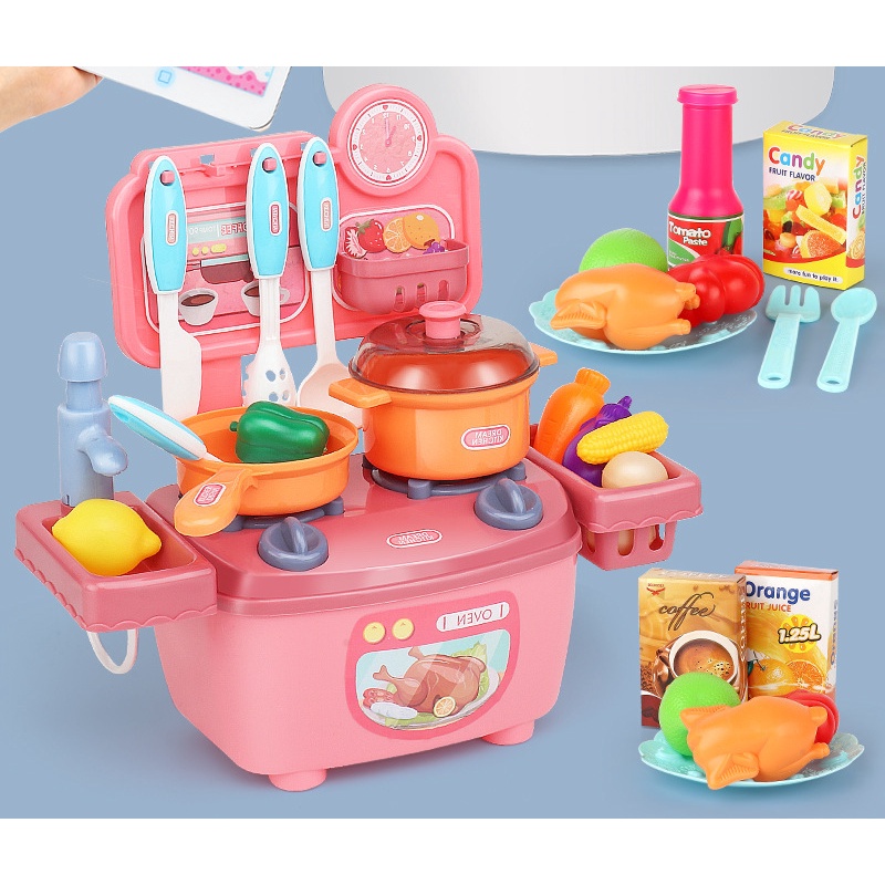 Bộ đồ chơi nấu ăn nhà bếp cho bé gái nhiều chi tiết, nhựa nguyên sinh an toàn cho bé giá rẻ