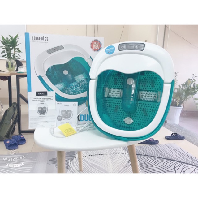 Bồn ngâm chân massage con lăn xoay tự động HoMedics FB-650 của nhà HT Beauty, công nghệ làm nóng mới, massage chân khô