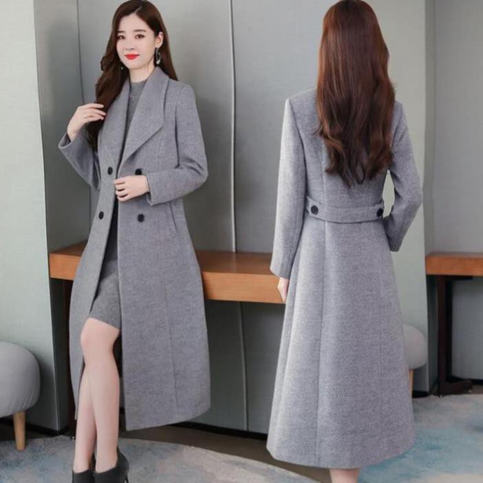 Áo Dạ Dáng Dài Cổ Bẻ Túi Chéo Hai Lớp Siêu Ấm - Áo Khoác Dài Siêu Ấm Cao Cấp Quảng Châu | BigBuy360 - bigbuy360.vn