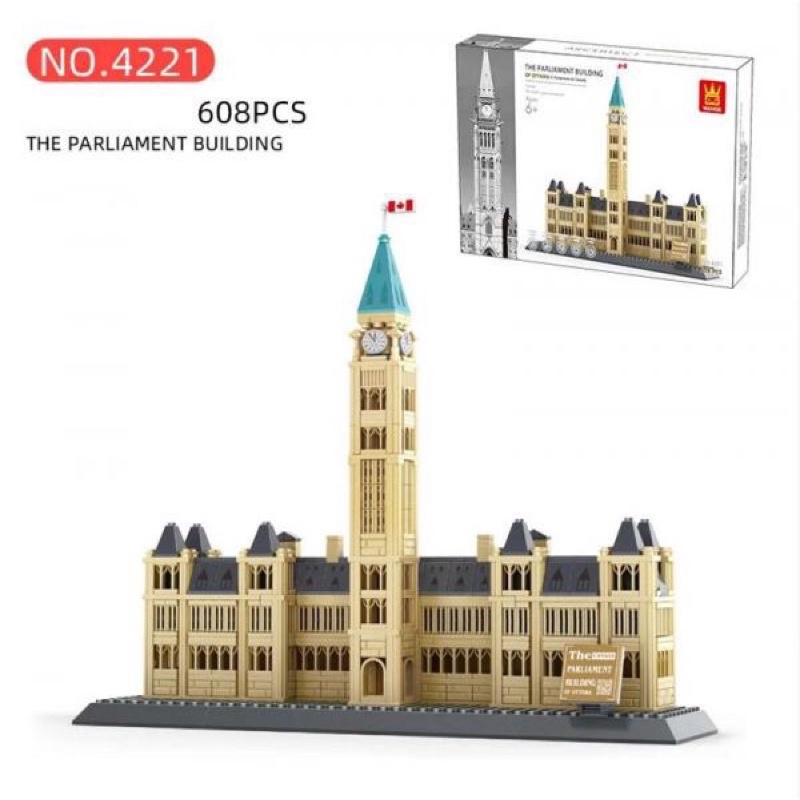 Lego Architecture - Wange 4221 (Xếp Hình Công Trình Toà Nhà Quốc Hội Canada 608Mảnh)