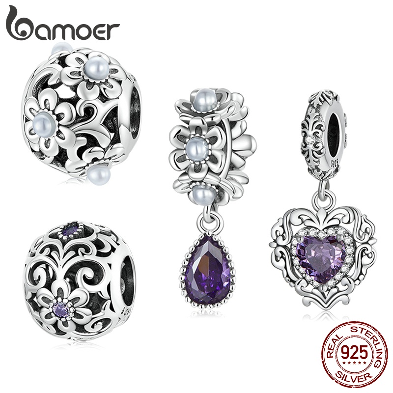 Hạt xỏ lỗ BAMOER SCC21803 925 dùng cho tự làm vòng tay