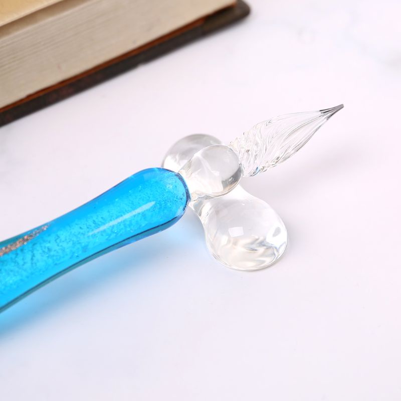 Giá Đỡ Bút Viết Thư Pháp Họa Tiết Bầu Trời Đầy Sao Thủy Tinh Màu Gradient