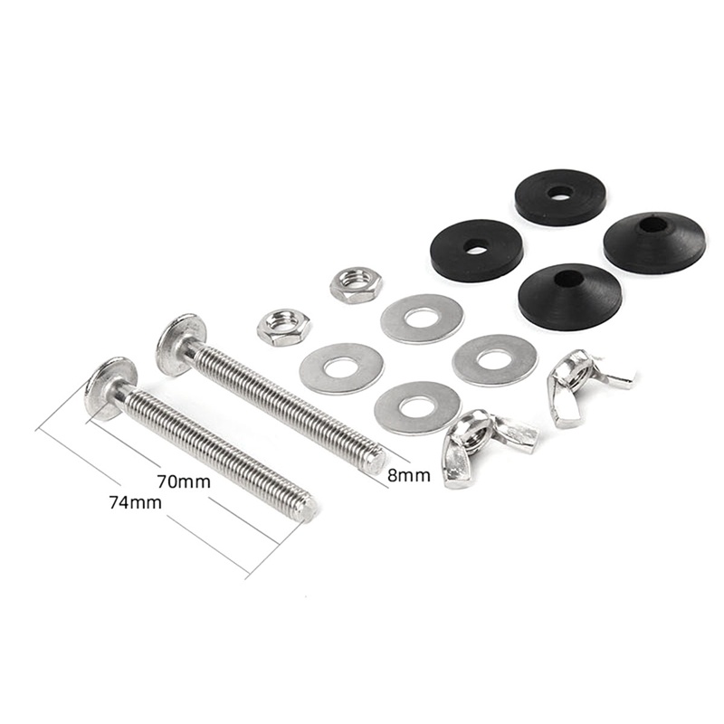 Bộ 2 Món Ốc Vít Cố Định Bồn Cầu Bằng Thép Không Gỉ