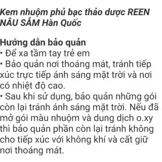 Nhuộm thảo dược hàn quốc